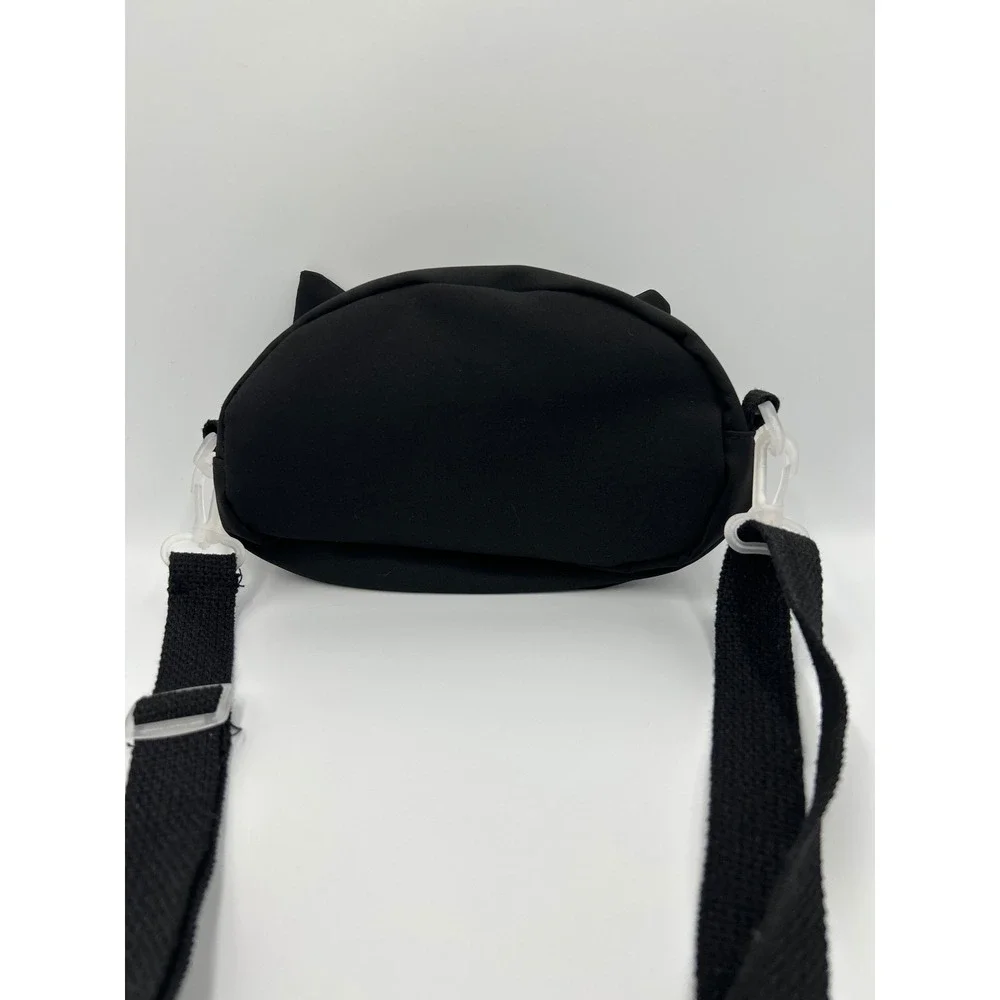 Sanrio Kuromi Black Canvas Crossbody Bag Adjustable Strap Small Purse Anime - Picture 3 of 7